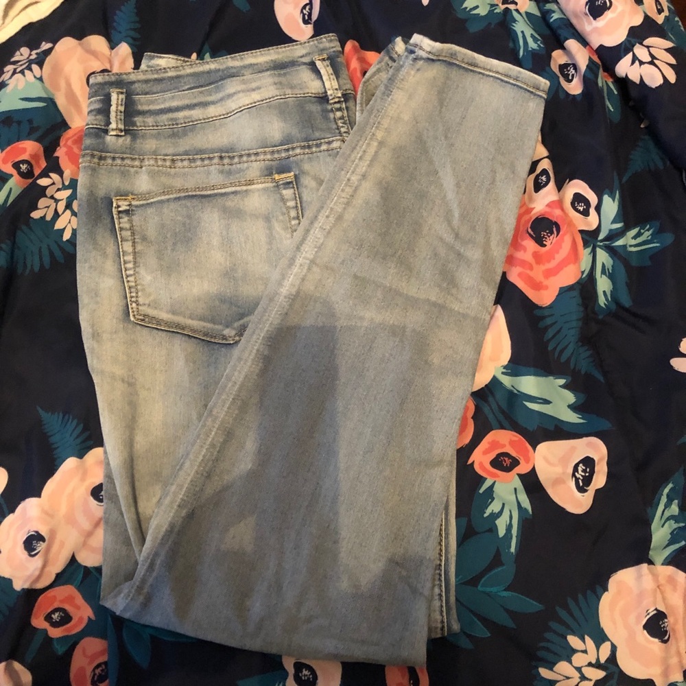 Light Washed High Waisted Skinny Jeans